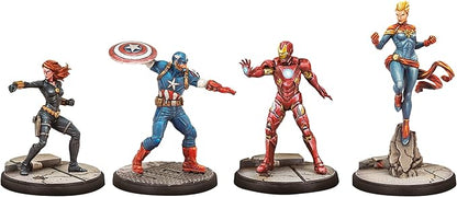 Marvel: Crisis Protocol Avengers AFFILIATION PACK - Earth's Mightiest Heroes in One Box! Tabletop Superhero Game Ages 14+ 2 Players 90 Minute Playtime Made by Atomic Mass Games