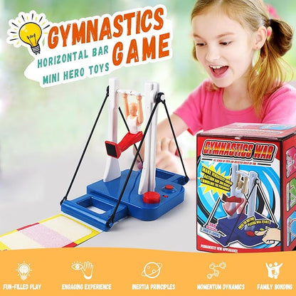 Gymnastics Challenge Game - Fun &amp Challenging Toy for Girls &amp Boys Ages 8+ and Adult Ideal Table Game for Active Kids - Develop Skills &amp Strengthen Bonds with Family and Friends