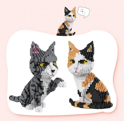 Creative Tuxedo Black Cat Building Set Magic Cat Black Catnap Cat Cat Set for Adults and KidsCompatible with Lego 630 Building Accessory Ideal Gifts (Napping Cat)
