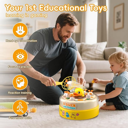 BDUCK+ Board Games for Toddlers Kids Toys Jumping Ducks Game for Kids 4-8 2 Players Family Board Game Interactive Educational Toy for Boys Girls Birthday Gifts for Age 3 &amp Up