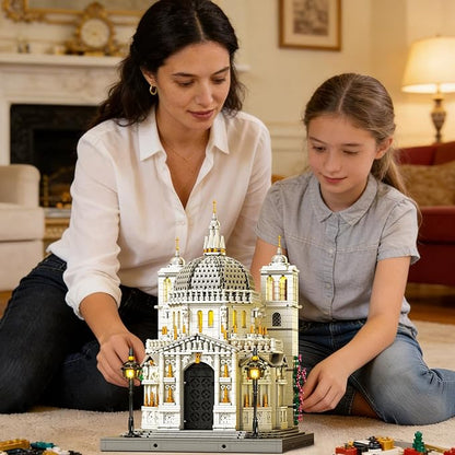 Reobrix Venice Church Building Block Sets for Adults with Lights 55014 Landmark Architecture Venice Santa Maria Della Salute Church Model Collectible Italy Landmark Building Toy for Adullt (4270PCS)