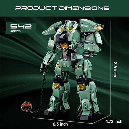 Velance Mech Robot Armored Building Blocks Set Warrior City Action Mech Building Toy Kit Mecha Robot Building Block Model for Kids &amp Adults Birthday Christmas Day Gift(542 Pcs)
