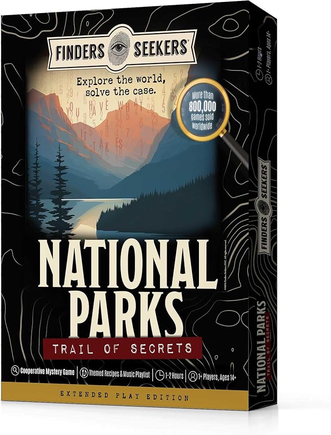 Mystery Game | National Parks Trail of Secrets – Be a Detective and Investigate an Unsolved case Escape Room Puzzle Game for Date Night Family Night or Solo.