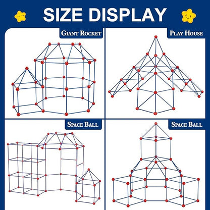 Fort Building Kit for KidsSTEM Construction Toys Educational Gift for 4 5 6 7 8 9 10 11 12 Years Old Boys and GirlsUltimate Creative Set for Indoor &amp Outdoors Activity200 PcsOriginal