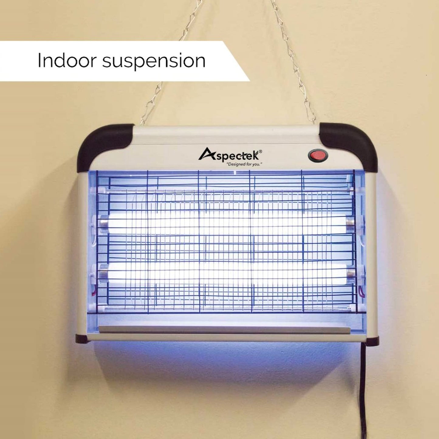 ASPECTEK Insect Killer, Bug Zapper,Powerful 20W Electronic Indoor Fly Zapper, Mosquito Killer-Indoor Use Including Free 2 Pack Replacement Bulbs