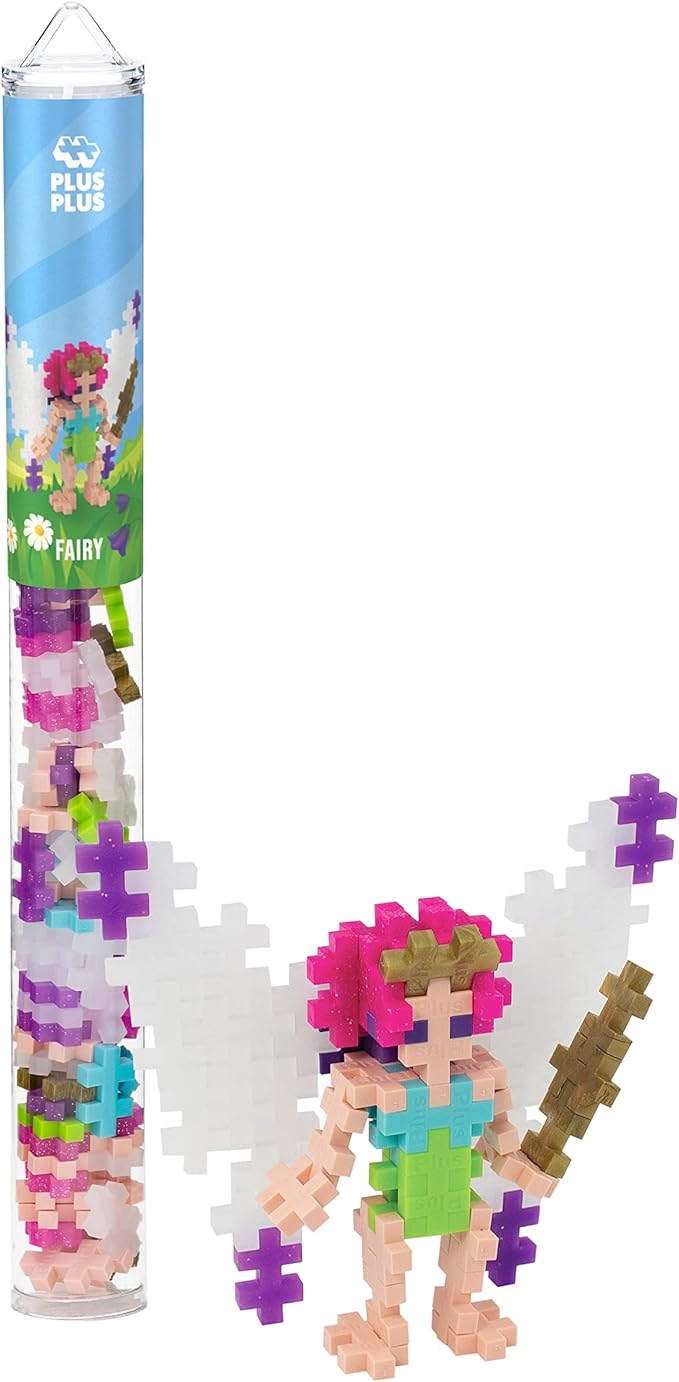 PLUS PLUS Building Block Playset Kit Themed Figures 3D Puzzle Fun Stem Toys for Kids 350 Mini Interlocking Pieces - 5 Tube Bundle Fantasy