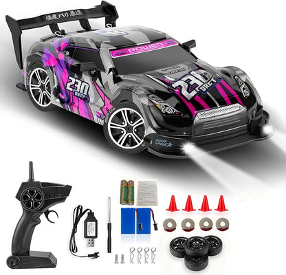 RC Drift Car 1:16 Scale Drifting RC Cars 2.4GHz 4WD RC Race Car 40km/h High-Speed Remote Control Drift Car Vehicle Racing Sport Toy Easter Basket Stuffers Gift for Boys Girls Kids(Purple)