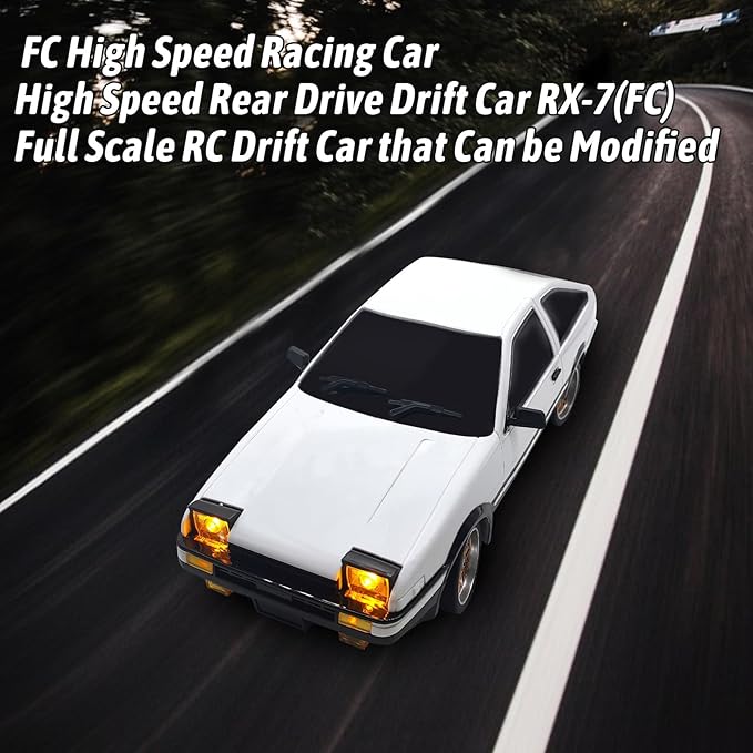 LD1801 1/18 AE86 RC Drift Car (Initial D) 3pcs Upgraded 1200mAh Batteries 2.4G 150 Brushed Motor &amp 10A ESC 3-Channel Full Proportional Remote Control
