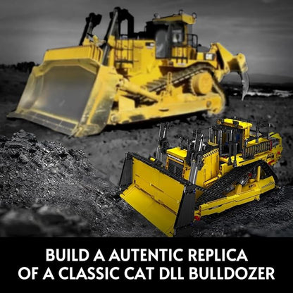 Mould King Bulldozer Technique Building Set App-Controlled 2.4G RC Bulldozer Truck Construction Vehicle Toys with Engines DIY Engineering Model Sets for Adults/14+(1508 Pieces)