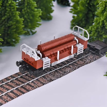 6IN1 City Freight Train Car Building Set DIY Toys for Teens and Adults Compatible with Lego 630 Building Accessory (Tanker Cart)