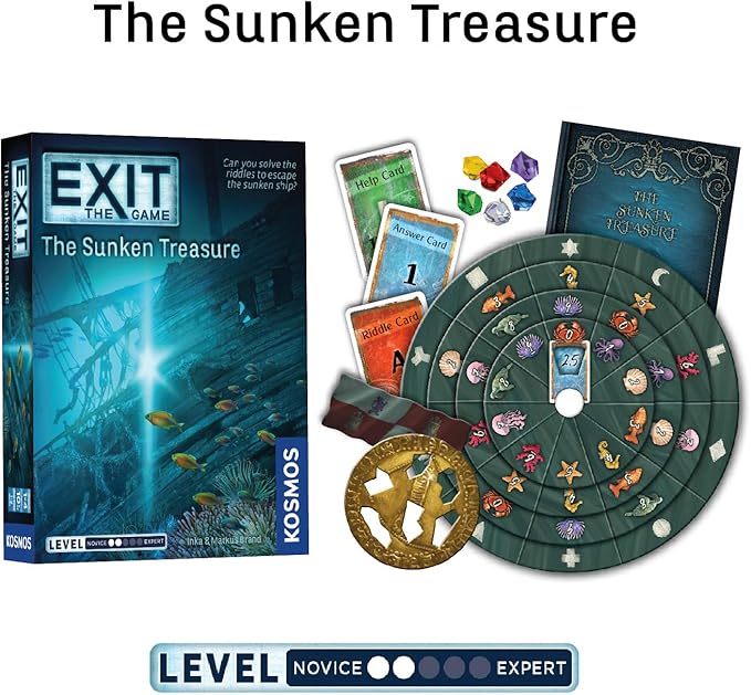 EXIT: The Game 4-Pack Escape Room | Beginner Bundle | Haunted Roller Coaster Sunken Treasure Mysterious Museum House of Riddles | Family-Friendly Cooperative Game | 1- 4 Players Ages 10+