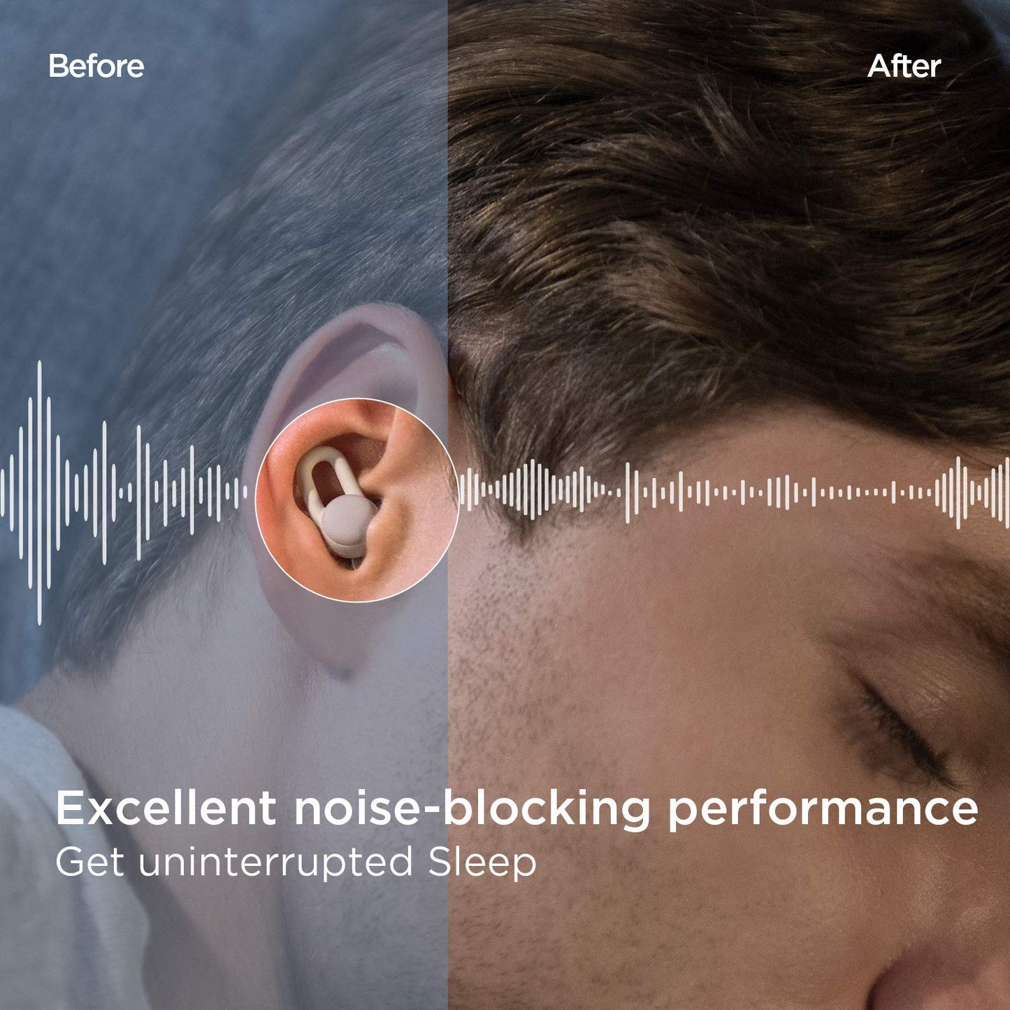 Amazfit Zenbuds Smart Sleep Earbuds, Noise Blocking, in-Ear Alarm, Soothing Sounds, Light and Comfortable, in-Ear Alarm Detection, Cloud White