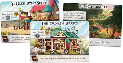 SlugFest Games: Battle for Greyport: Chaos in Copperforge Expansion - Cooperative Deckbuilding Game in The Red Dragon Inn World Ages 13+ 2-5 Players