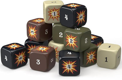 Renegade Game Studios Axis &amp Allies: Hit Dice - 72 Premium Dice with Military Duffel Bag Strategy Game Upgrade
