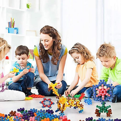 TOMYOU 400 Pieces Building Blocks Kids STEM Toys Educational Building Toys Discs Sets Interlocking Solid Plastic for Preschool Kids Boys and Girls Aged 3+ Safe Material Creativity