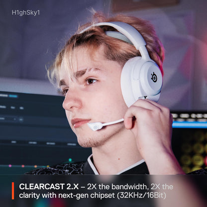 SteelSeries Arctis Nova 5X Wireless Multi-System Gaming Headset — White — Neodymium Magnetic Drivers — 100+ Audio Presets — 60 HR Battery — 2.4GHz or BT — Gen2.X Mic — Xbox, PC, PS, Switch, Mobile