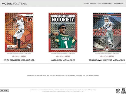 2025 Panini Mosaic Football Hobby Mega Trading Card Box (10 Exclusive Camo Red Mosaics Per Box)