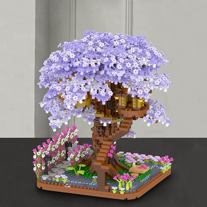 Cherry Blossom Bonsai Tree Building Set Flowers Tree House Model Sets for Adults 2200Pcs Micro Bricks Collectible Creative Gifts for Adults Girls Boys 14+