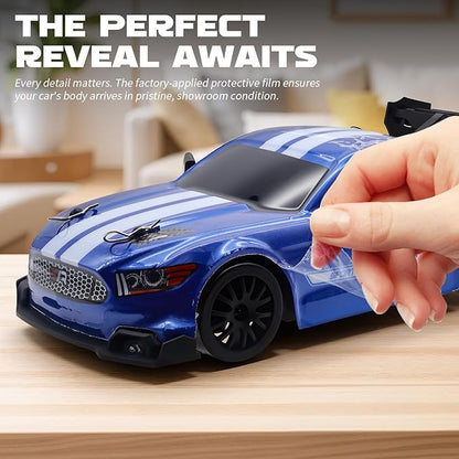 RC Drift Car 1:24 Scale Remote Control Vehicle for Kids2.4GHz 20KM/H 4WD High Speed RC Cars with LED Light Two Batteries &amp Drifting Tires Racing Sport Toy Cars for Adults Boys Girls Kids 8601RD