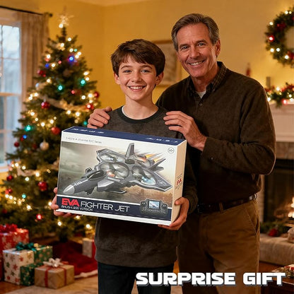 Snugzy RC Plane with Camera Brushless Remote Control with Screen 360° Flip Fighter Jet Toy for Kids 8-16 Airplane Toys Gifts for Kids and Adult