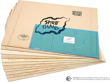 The Broken Token Game Organizer Compatible with Spirit Island - Wooden Game Organizing Box with Multiple Trays