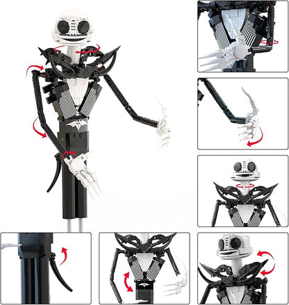 Xbert Skeleton Halloween Toy Building Set Nightmare Before Christmas Halloween Decor PumpkinCrucifix Cobweb Ghost Dog Jack Skellington Haunted Horror Building Blocks Sets Halloween 2025