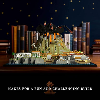 Architecture The Ancient City of Pompeii in Rome Building kit Mount Vesuvius Collectible Display Set 2539 Pcs for Adults Compatible with Lego (2539 Pieces)