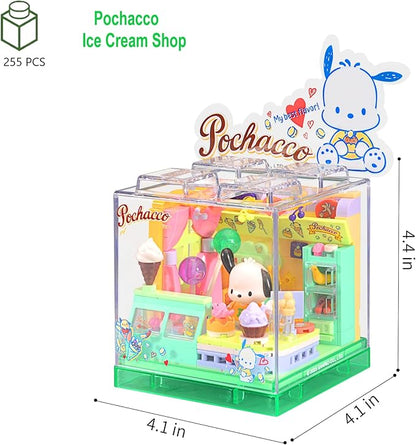 Cute Building Bricks Blocks Toys Miniature Sets with Transparent Display Fun Toy Collectible Gift for Fans Girls Birthday Party Supply Decorations Room Décor Plush Stickers Stuff Age 3 4 5 6
