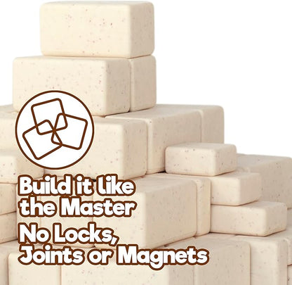 Taksa Toys Arch-Kid-Tech Ancient Mayan Pyramid Architecture STEM Building Blocks - 102-Piece Educational &amp Stackable Learning Set for Kids Indoor Architectural Kit - Montessori Toys for 7+ Years