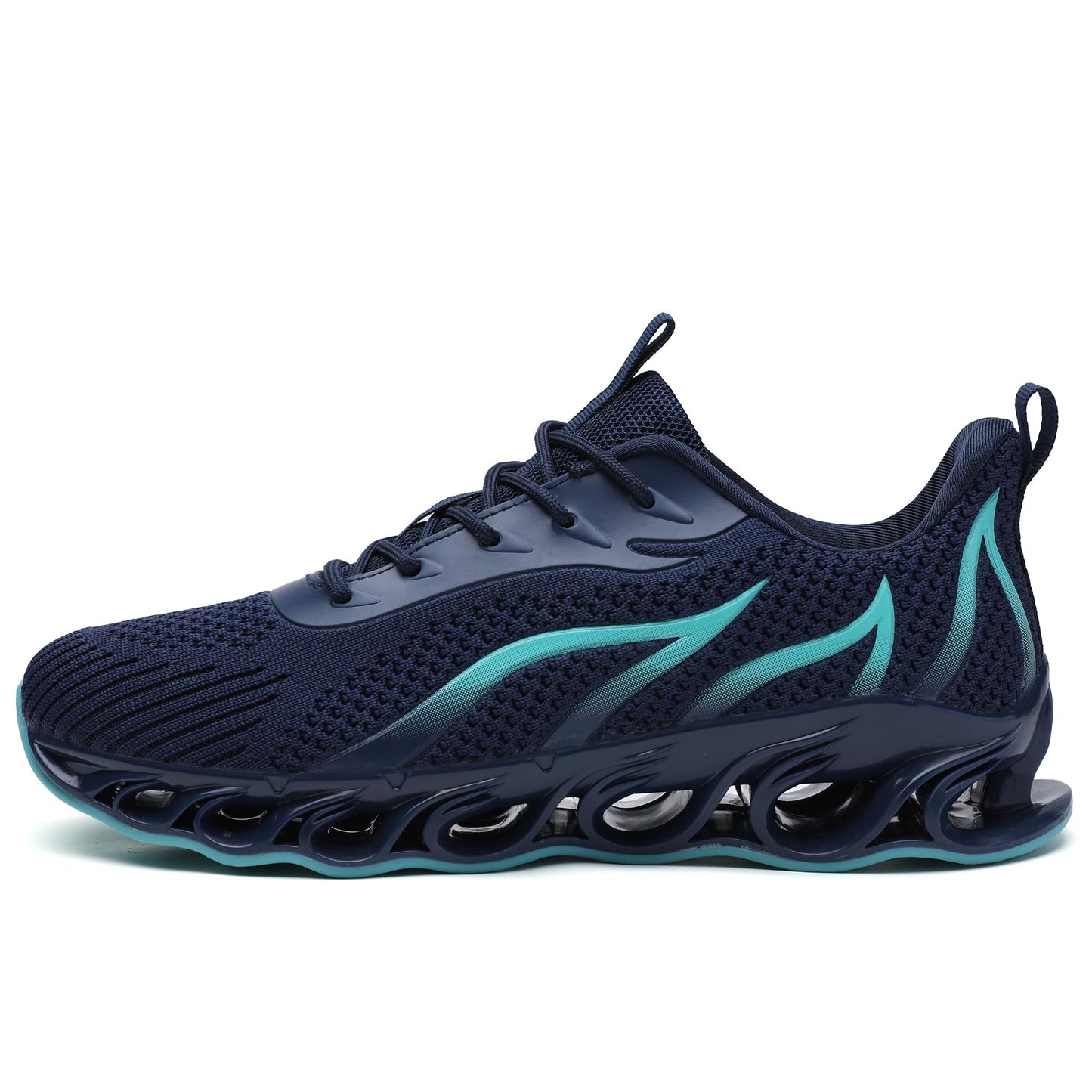 wanhee Running Shoes for Men Sneakers Blue Size 9.5 Athletic Jogging Tennis Walking Shoes Breathable Fashion Gym Runner Trail Workout Shoes