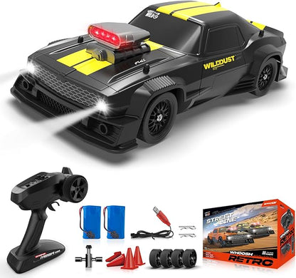 RC Drift Car Fast RC Cars for Adults Drifting Car with Gyro 4WD RTR Full Proportion Remote Control Cars 2.4GHz 1:16 Racing Vehicle with Lights Batteries Sport Toy for Boys Kids