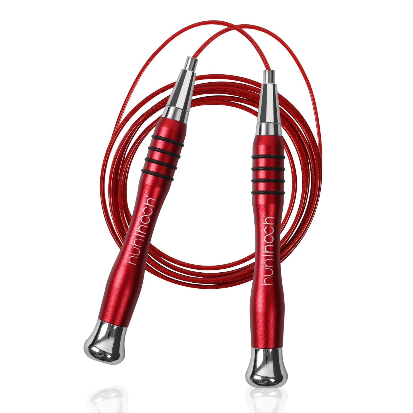 High Speed Jump Rope - Self-Locking No-Screw Design, Weighted Jump Rope, 360° Fast Rotation, Silicone Textured Design, Non-Slip, Includes 2 Speed Ropes Cables for Optimal Fitness Training & More - CrossFit Jump Rope.