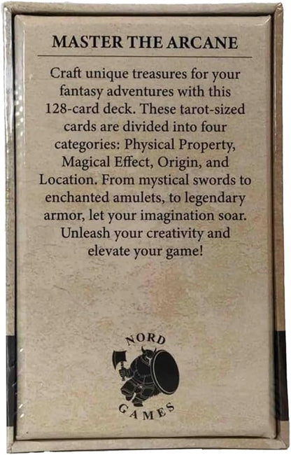 Nord Games: Magic Item Generator I: Box Set - 64 Storytelling Cards Item Properties Mix-Match Endless Options Tabletop Role Playing Game Accessory