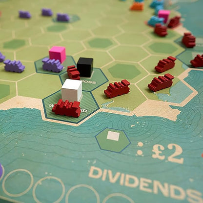 Capstone Games Irish Gauge Strategy Board Game for Ages 15+ | Economic Railroad Investment with Auction Bidding and Shareholding Route Expansion Euro Style Railway Network | 3-5 Players | 60 Min