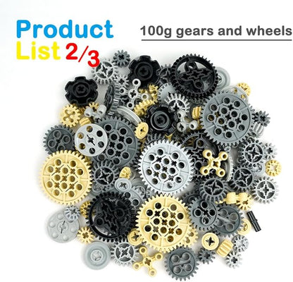 BroTex Technical-Parts-Beams-Gears Bricks Bulk Pins Connectors Compatible with Car-Motors Accessories Building Blocks Sets MOC Buildings Toys for Adults Kids Age 6+ Toys