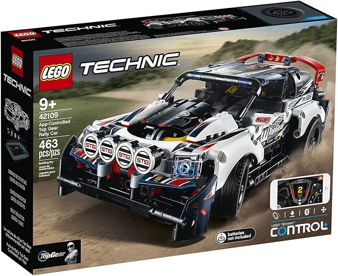 LEGO Technic App-Controlled Top Gear Rally Car 42109 Racing Toy Building Kit (463 Pieces)