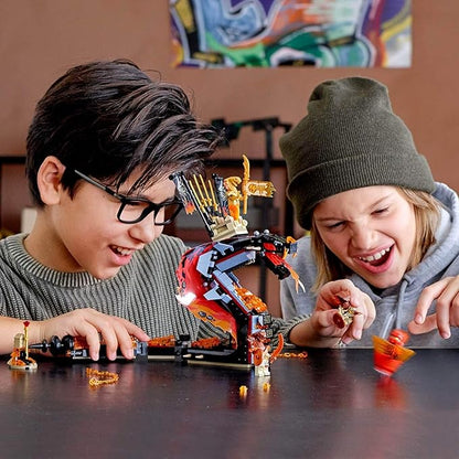 LEGO NINJAGO Fire Fang 70674 Snake Action Toy Building Set with Stud Shooters and Ninja Minifigures Characters Perfect for Group Play (463 Pieces)