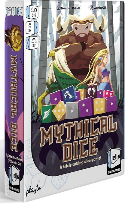 IELLO: Mino Dice - Family Bidding Board Game Trick-Taking Dice &amp Card Game Become Champion of The Labyrinth Fantasy Ages 8+ 3-6 Players 30 Min