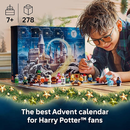 Lego Harry Potter Advent Calendar 2025 Kids Toy - Holiday Countdown for Boys &amp Girls 7+ - 24 Buildable Surprises Including Harry Draco &amp Luna Minifigures - Kids Gift Idea for Christmas - 76
