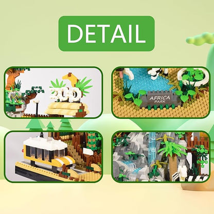 Zoo Micro Building Blocks Set 4800PCS for Adults or Teens Ages of 14+ Animals Park DIY Modle Kit in Living Room or Office Decorative Items Collection Model for Lovers