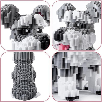 Schnauzer Dog 7100 Piece Micro Building Blocks Set for Teens &amp Adults – Advanced 3D Construction Kit STEM Fine-Motor Skill Toy Birthday Family Indoor Creative Play