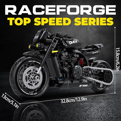 1:8 Motorcycle Building Set for Adults Kickstand for Display Gift for Adults Teenage Gifts on Birthday(583PCS)