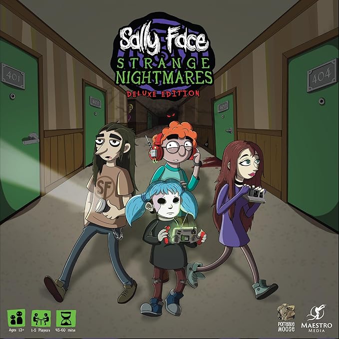 Maestro Media Sally Face: Strange Nightmares Deluxe Edition Board Game - Narrative Mystery Adventure Based on Hit Indie Horror Game for Kids &amp Adults Ages 13+ 1-5 Players 60 Minute Playtime