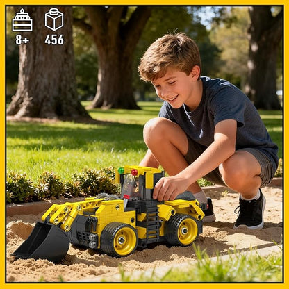 Mould King City Technik Wheel Loader Builidng Sets MOC Construction Toy for boy Age 8-12 Engineering Farm Vehicle Model Kits with with Articulated Steering/Scoop (456PCS+)