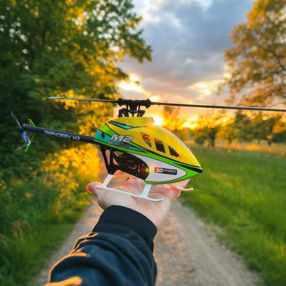 OMPHOBBY M2 V3 PRO RC Helicopter for Adults Support APP Tuning &amp Telemetry 6CH 3D Brushless Direct Drive Lightweight 320g OFS3 Flight Control 200-Class Mini Helicopter for Outdoor Orange PNP