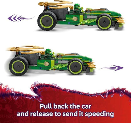 LEGO NINJAGO Lloyd's Pull-Back Race Car Toy - Building Toy for Pretend Play for Boys and Girls Ages 7+ - Toy Car for Kids with 2 Minifigures - Gift Idea for Birthdays - 71828