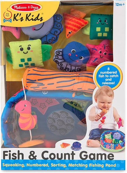 Melissa &amp Doug K's Kids Fish and Count Learning Game With 8 Numbered Fish to Catch and Release
