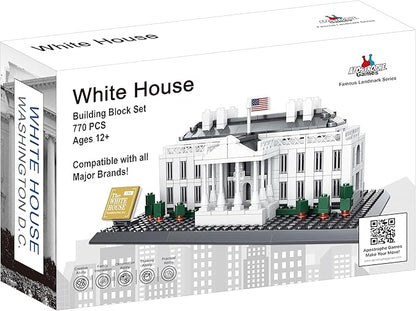 Apostrophe Games White House Building Block Set (770 Pieces) Washington D.C. White House Famous Landmark Series - Architecture Model for Kids and Adults