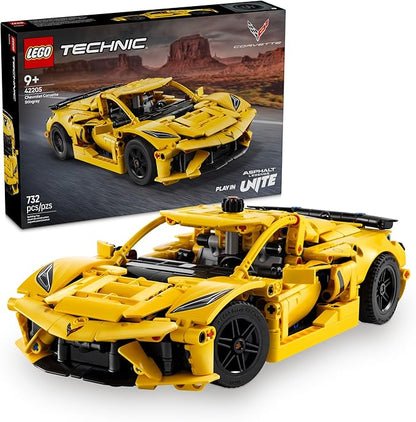 LEGO Technic Chevrolet Corvette Stingray Toy Car - Building Toy Set for Kids Boys and Girls Ages 9+ - Model Car Kit for Display - Gift Idea for Birthday - 42205
