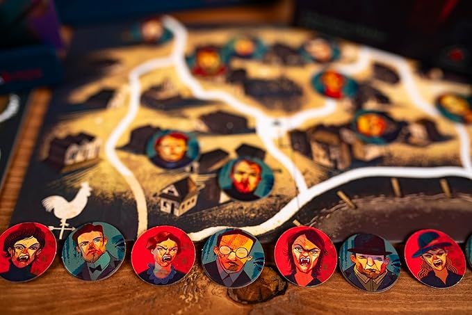 25th Century Games Dracula vs Van Helsing – Intense 2-Player Strategy Duel Card and Board Game Gothic Horror Theme for Ages 10+ and 2 Players